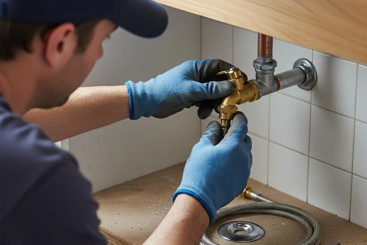 Shutoff valve and fitting work during Emergency Plumbing in Damascus